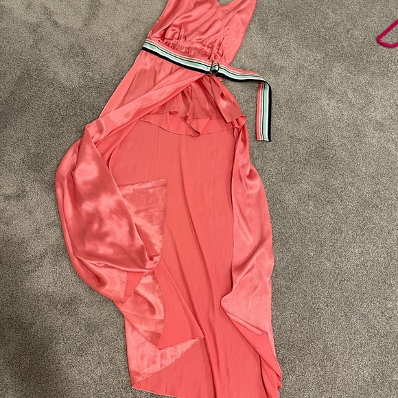 NWT Ramy Brook Rosey Dress $475 Deep Coral Color - Picture 4 of 5